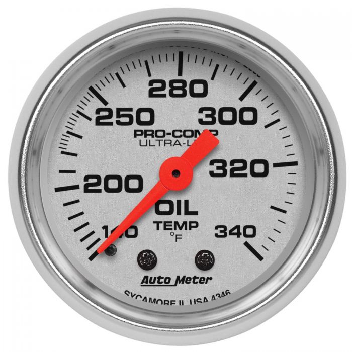 130.97 Autometer Ultra-Lite Series Mechanical Oil Tank Temperature Gauge (2-1/16