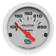 Load image into Gallery viewer, 85.11 Autometer Ultra-Lite Series Air-Core Oil Temperature Gauge (2-1/16&quot;) Gloss White - 4347 - Redline360 Alternate Image