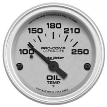 Load image into Gallery viewer, 85.11 Autometer Ultra-Lite Series Air-Core Oil Temperature Gauge (2-1/16&quot;) Monster Bezel Brushed Silver - 4347 - Redline360 Alternate Image