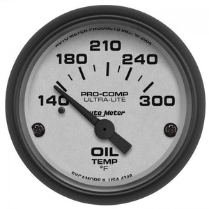 87.80 Autometer Ultra-Lite Series Air-Core Oil Temperature Gauge (2-1/16") Matte Black - 4348 - Redline360