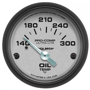 87.80 Autometer Ultra-Lite Series Air-Core Oil Temperature Gauge (2-1/16") Matte Black - 4348 - Redline360