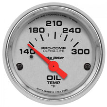 Load image into Gallery viewer, 87.80 Autometer Ultra-Lite Series Air-Core Oil Temperature Gauge (2-1/16&quot;) Bright Anodized Silver - 4348 - Redline360 Alternate Image