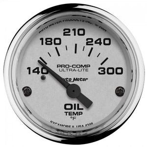 87.80 Autometer Ultra-Lite Series Air-Core Oil Temperature Gauge (2-1/16") Chrome - 4348 - Redline360