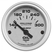 Load image into Gallery viewer, 87.80 Autometer Ultra-Lite Series Air-Core Oil Temperature Gauge (2-1/16&quot;) Monster Bezel Brushed Silver - 4348 - Redline360 Alternate Image