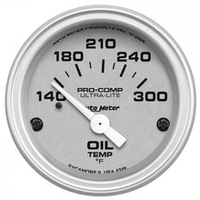 Load image into Gallery viewer, 87.80 Autometer Ultra-Lite Series Air-Core Oil Temperature Gauge (2-1/16&quot;) Monster Bezel Brushed Silver - 4348 - Redline360 Alternate Image