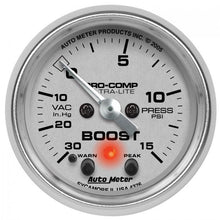 Load image into Gallery viewer, 275.94 Autometer Ultra-Lite Digital Stepper Motor Boost/Vacuum Gauge (2-1/16&quot;) Bright Anodized Silver - 4376 - Redline360 Alternate Image