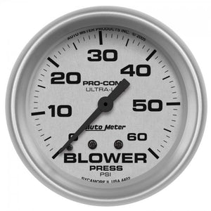 110.76 Autometer Ultra-Lite Blower Pressure Gauge (2-5/8") Brushed Aluminum - 4402 - Redline360