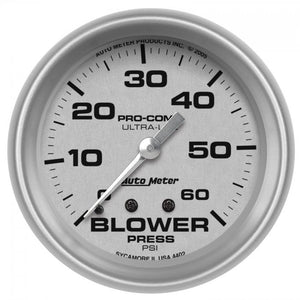110.76 Autometer Ultra-Lite Blower Pressure Gauge (2-5/8") Brushed Aluminum - 4402 - Redline360