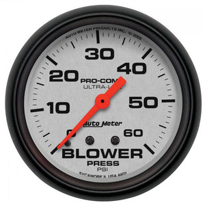 115.76 Autometer Ultra-Lite Blower Pressure Gauge (2-5/8") Matte Black - 4402 - Redline360