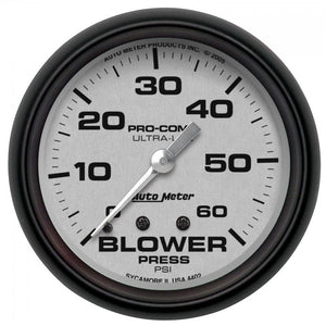 115.76 Autometer Ultra-Lite Blower Pressure Gauge (2-5/8") Matte Black - 4402 - Redline360