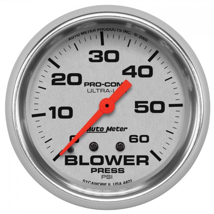 115.76 Autometer Ultra-Lite Blower Pressure Gauge (2-5/8