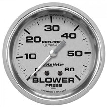 Load image into Gallery viewer, 115.76 Autometer Ultra-Lite Blower Pressure Gauge (2-5/8&quot;) Bright Anodized Silver - 4402 - Redline360 Alternate Image