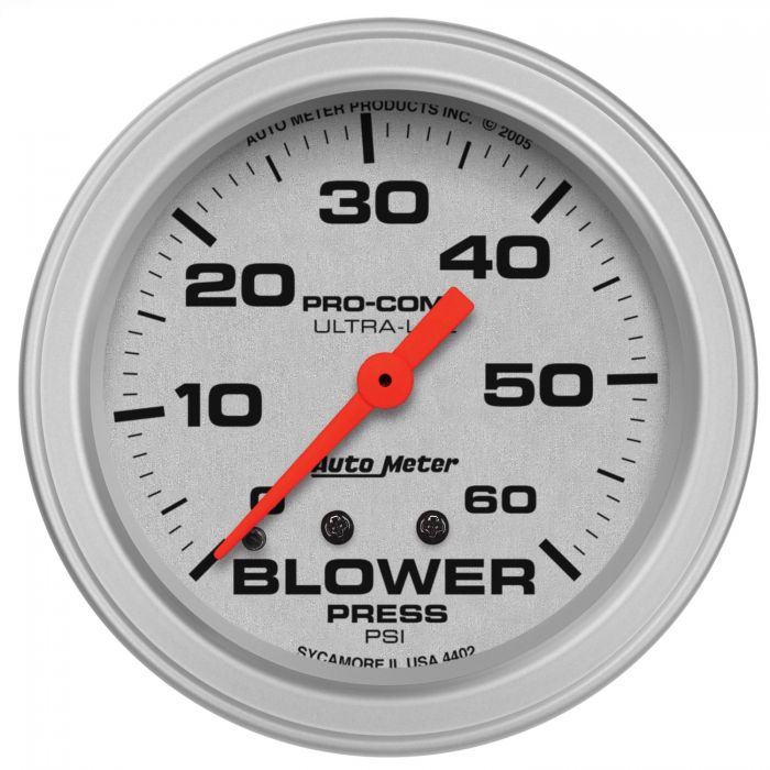115.76 Autometer Ultra-Lite Blower Pressure Gauge (2-5/8