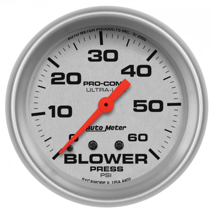 110.76 Autometer Ultra-Lite Blower Pressure Gauge (2-5/8