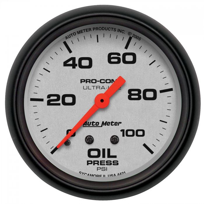 103.13 Autometer Ultra-Lite Mechanical Oil Pressure Gauge (2-5/8