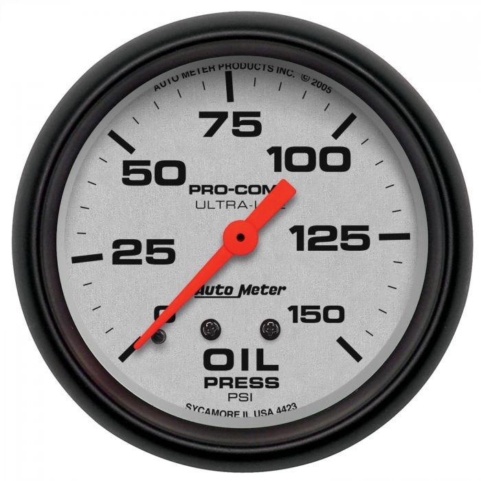 104.39 Autometer Ultra-Lite Mechanical Oil Pressure Gauge (2-5/8