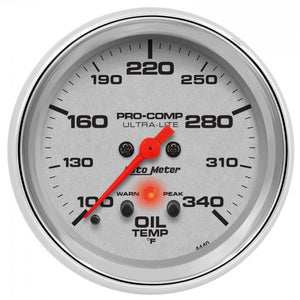 252.27 Autometer Ultra-Lite Series Stepper Motor Oil Temperature Gauge (2-5/8") Chrome - 4440 - Redline360