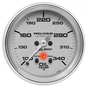 252.27 Autometer Ultra-Lite Series Stepper Motor Oil Temperature Gauge (2-5/8") Chrome - 4440 - Redline360