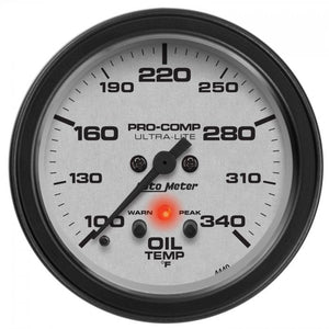 252.27 Autometer Ultra-Lite Series Stepper Motor Oil Temperature Gauge (2-1/16") Monster Bezel Matte Black - 4440 - Redline360