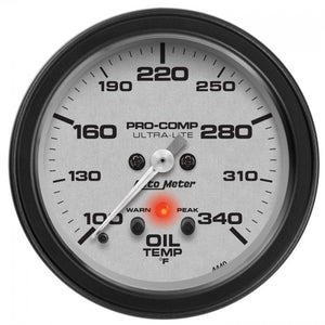 252.27 Autometer Ultra-Lite Series Stepper Motor Oil Temperature Gauge (2-1/16") Monster Bezel Matte Black - 4440 - Redline360