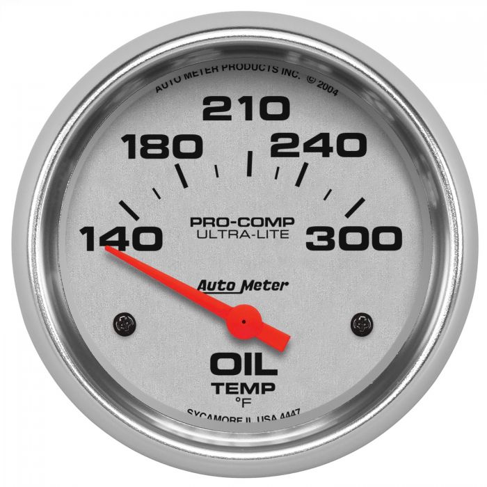 103.80 Autometer Ultra-Lite Series Air-Core Oil Temperature Gauge (2-5/8