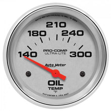 Load image into Gallery viewer, 103.80 Autometer Ultra-Lite Series Air-Core Oil Temperature Gauge (2-5/8&quot;) Chrome - 4447 - Redline360 Alternate Image