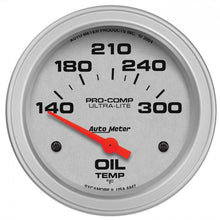 Load image into Gallery viewer, 103.80 Autometer Ultra-Lite Series Air-Core Oil Temperature Gauge (2-5/8&quot;) Monster Bezel Brushed Silver - 4447 - Redline360 Alternate Image