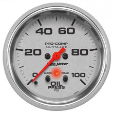 Load image into Gallery viewer, 316.94 Autometer Ultra-Lite Stepper Motor Oil Pressure Gauge (2-5/8&quot;) Bright Anodized Silver - 4452 - Redline360 Alternate Image