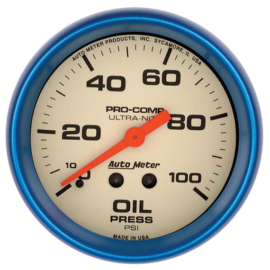 106.14 Autometer Ultra-Nite Mechanical Oil Pressure Gauge (2-5/8