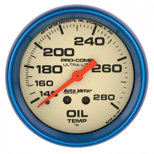 154.13 Autometer Ultra-Nite Series 6 Ft. Mechanical Oil Temperature Gauge (2-5/8") 4541 - Redline360