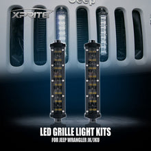 Load image into Gallery viewer, 48.00 Xprite Philips LED Grille Light Kit Jeep Wrangler JK [8" Double Row] (07-18) GRL-JK-G1-KIT-W-2PC - Redline360 Alternate Image