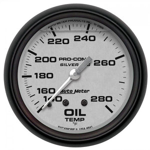 180.46 Autometer Ultra-Lite Series Mechanical Liquid Filled Oil Temperature Gauge (2-5/8") Matte Black - 4641 - Redline360