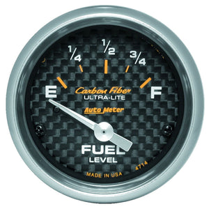 73.95 AutoMeter Carbon Fiber In-Dash Fuel Gauge (2-1/16") - Redline360