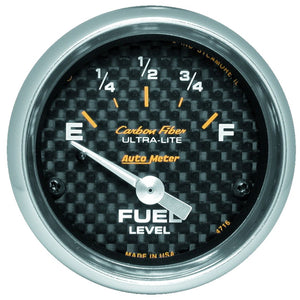 73.95 AutoMeter Carbon Fiber In-Dash Fuel Gauge (2-1/16") - Redline360
