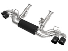 Load image into Gallery viewer, aFe Exhaust Chevy Corvette CB (2020-2022) Mach Force-Xp 304 Stainless Steel w/ Muffler Quad Tips - Black Tips Alternate Image