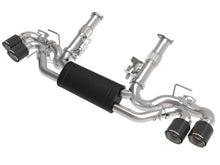 Load image into Gallery viewer, aFe Exhaust Chevy Corvette CB (2020-2022) Mach Force-Xp 304 Stainless Steel w/ Muffler Quad Tips - Carbon Fiber Tips Alternate Image