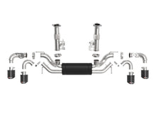 Load image into Gallery viewer, aFe Exhaust Chevy Corvette CB (2020-2022) Mach Force-Xp 304 Stainless Steel w/ Muffler Quad Tips - Black Tips Alternate Image