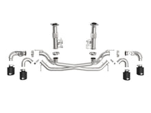 Load image into Gallery viewer, aFe Exhaust Chevy Corvette CB (2020-2022) Mach Force-Xp 304 Stainless Steel without Muffler w/ Quad Tips - Black Tips Alternate Image