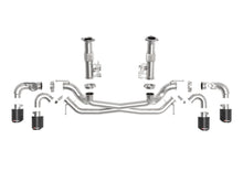 Load image into Gallery viewer, aFe Exhaust Chevy Corvette CB (2020-2022) Mach Force-Xp 304 Stainless Steel without Muffler w/ Quad Tips - Black Tips Alternate Image