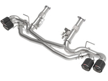 Load image into Gallery viewer, aFe Exhaust Chevy Corvette CB (2020-2022) Mach Force-Xp 304 Stainless Steel without Muffler No PP - Carbon Fiber Tips Alternate Image