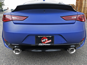 aFe Exhaust Infiniti Q60 3.0T (17-22) 2.5" Takeda Series in 304 Stainless Steel w/ Dual Tips