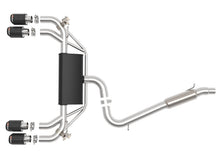 Load image into Gallery viewer, aFe Exhaust VW Golf R (2015-2019) 3" to 2.5" Mach Force-XP Series in 304 Stainless Steel w/ Dual Tips - Black Tips Alternate Image