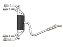 Load image into Gallery viewer, aFe Exhaust VW Golf R (2015-2019) 3" to 2.5" Mach Force-XP Series in 304 Stainless Steel w/ Dual Tips - Black Tips Alternate Image