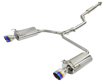 Load image into Gallery viewer, aFe Exhaust Honda Accord (2013-2017) 2.5" to Dual 1.75" Takeda Series in 304 Stainless Steel w/ Dual Tips - Blue Flame Tips Alternate Image