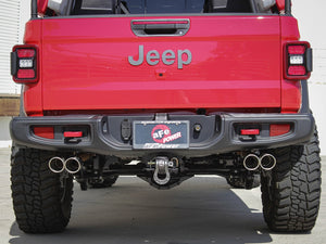 aFe Exhaust Jeep Gladiator JT (2020-2022) 3" to 2.5" Vulcan Series in 304 Stainless Steel w/ Quad Tips