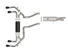 Load image into Gallery viewer, aFe Exhaust Jeep Wrangler JL (2021-2022) 3" to 2.5" Vulcan Series in 304 Stainless Steel w/ Quad Tips - Black Quad Tips Alternate Image