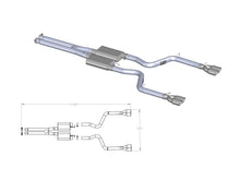 Load image into Gallery viewer, aFe Exhaust Dodge Challenger (2009-2014) 3" Mach Force-Xp Series in 409 Stainless Steel w/ Quad Tips Alternate Image