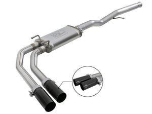 aFe Exhaust Chevy Silverado 1500 (2009-2018) LD (2019-2019) 3" to 2.5" Rebel Series in 409 Stainless Steel w/ Dual Tips