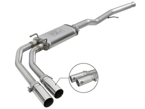 aFe Exhaust GMC Sierra 1500 (2009-2018) Limited (2019-2019) 3" to 2.5" Rebel Series in 409 Stainless Steel w/ Dual Tips