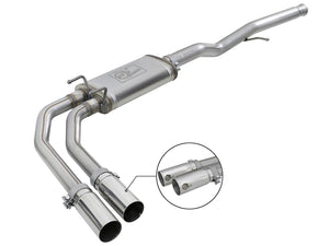 aFe Exhaust Chevy Silverado 1500 (2009-2018) LD (2019-2019) 3" to 2.5" Rebel Series in 409 Stainless Steel w/ Dual Tips